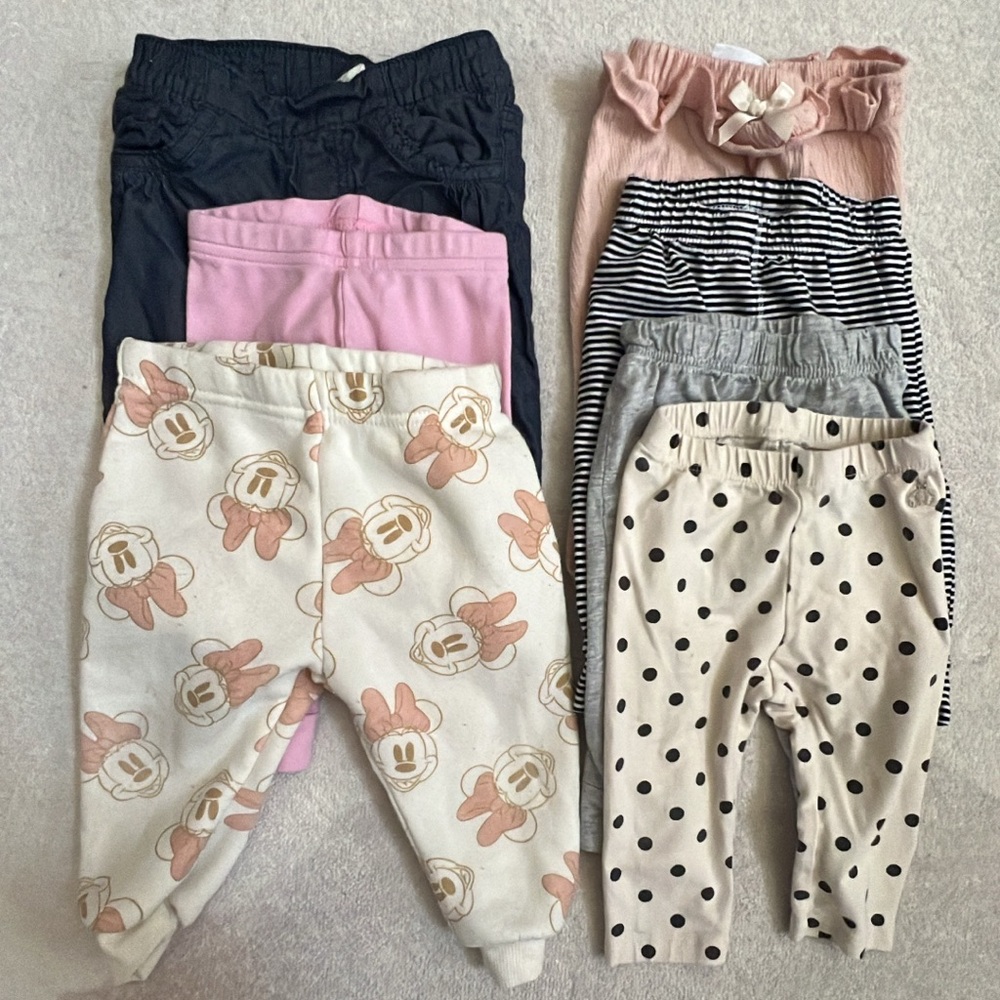 Kids Printed and Solid Color Bottoms Set
